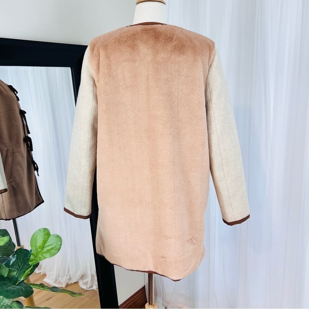 💋Madewell Colorblock faux mint jacket. Size S - Picture 7 of 9